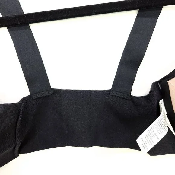 SPANX Bra Black Illusion Lace Full Coverage Underwire Front Close 32DD Stretch - Picture 5 of 15